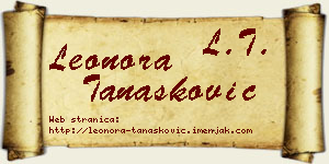 Leonora Tanasković vizit kartica